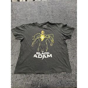 DC Comics Black Adam T-Shirt Mens‎ 2X Black  Graphic Movie Tee
